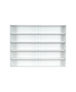 VETRINETTA ESPOSITORE PER COLLEZIONISMO BELLAHOME BIANCO CON ANTE IN VETRO TEMPERATO 80X11X60 CM